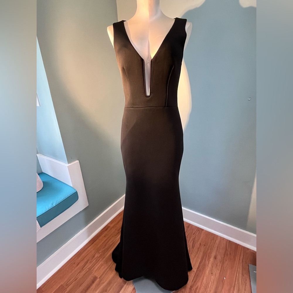 bebe Black formal low cut evening Dress